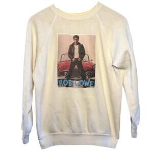 Vintage Rob Lowe 1980's Tultex Pullover Sweatshirt Medium Made in USA